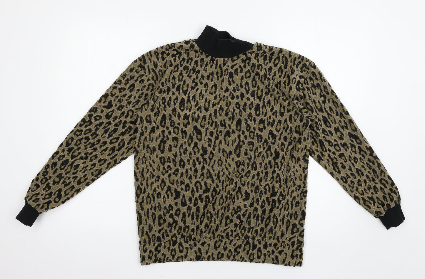 Select Womens Brown Animal Print  Pullover Jumper Size S