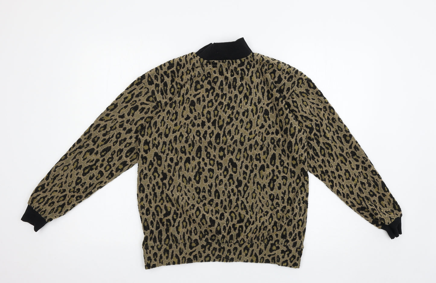 Select Womens Brown Animal Print  Pullover Jumper Size S