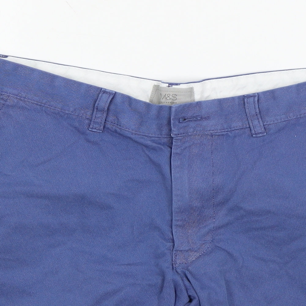 Marks and Spencer Mens Blue   Chino Shorts Size 32