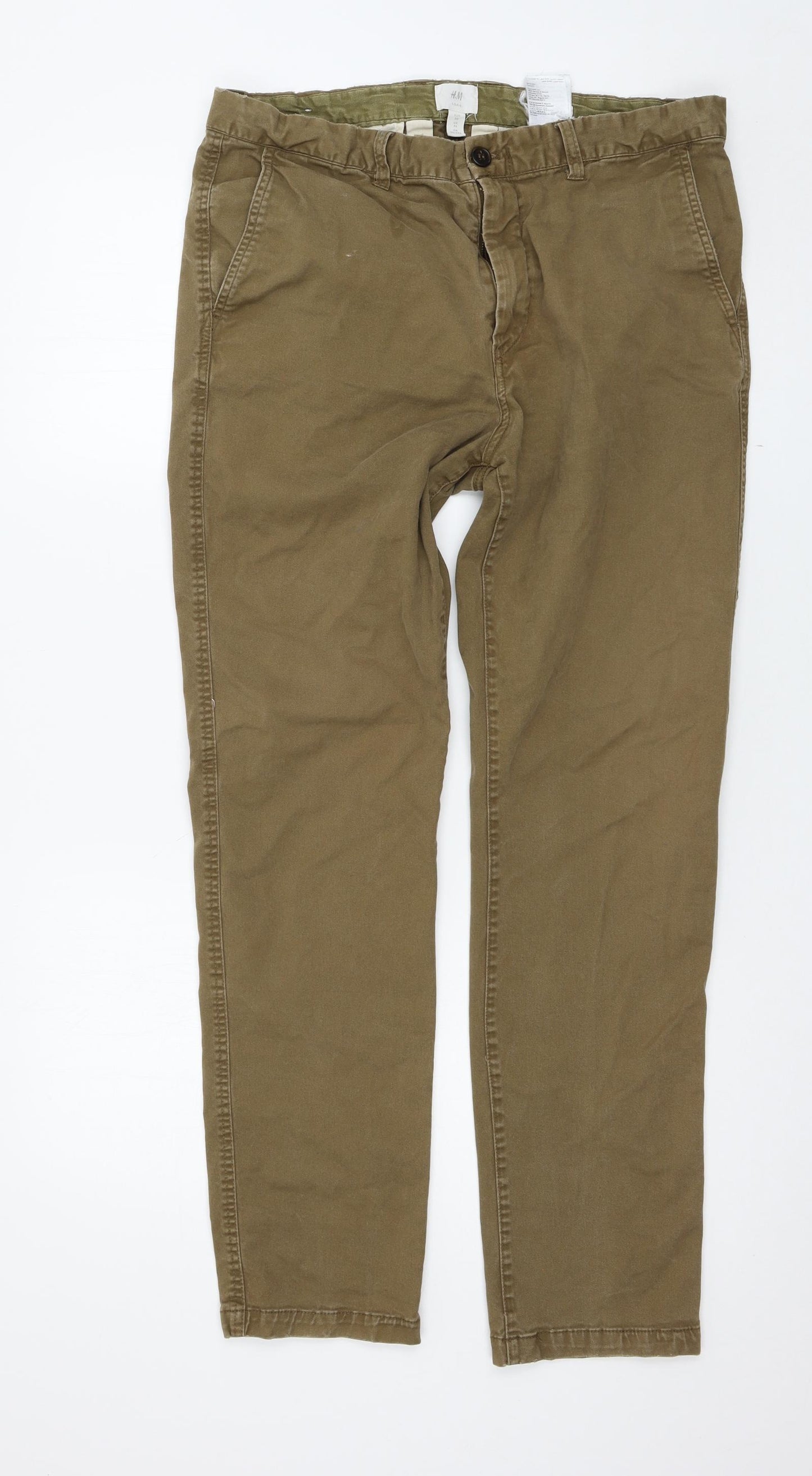 H&M Mens Brown   Trousers  Size 36 L30 in