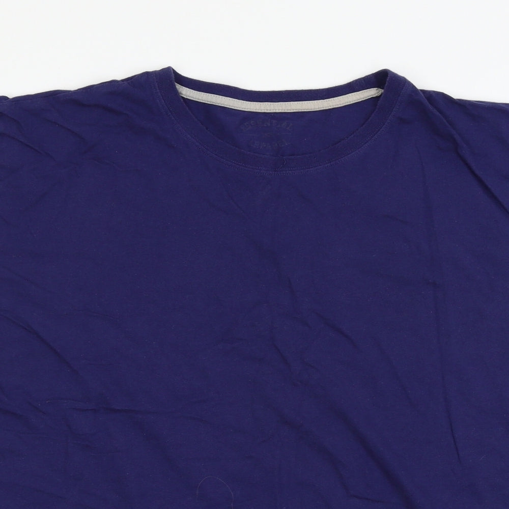 Essential Apparel Mens Blue    T-Shirt Size XL