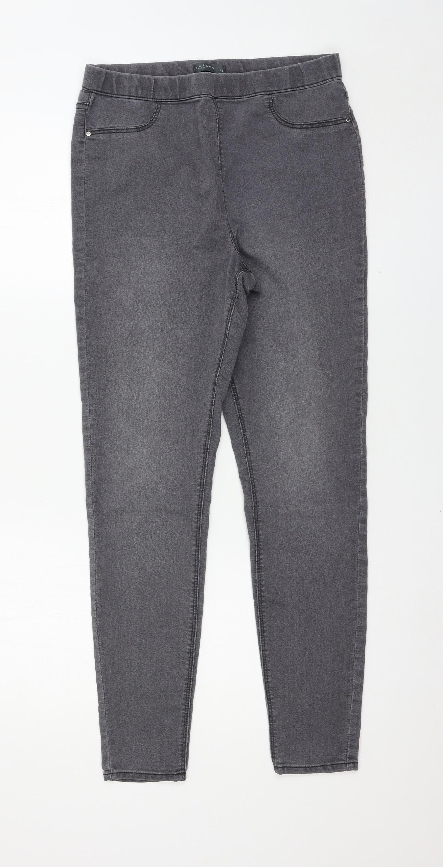 Matalan Womens Grey   Skinny Jeans Size 12 L29 in