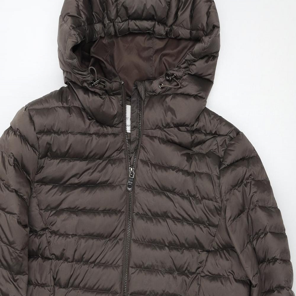 Per Una Womens Brown   Puffer Jacket Coat Size 14