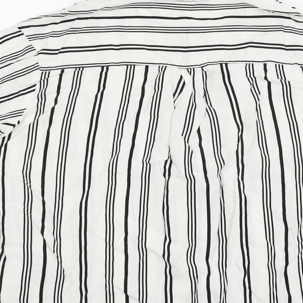 F&F Womens Multicoloured Striped  Basic Blouse Size 10