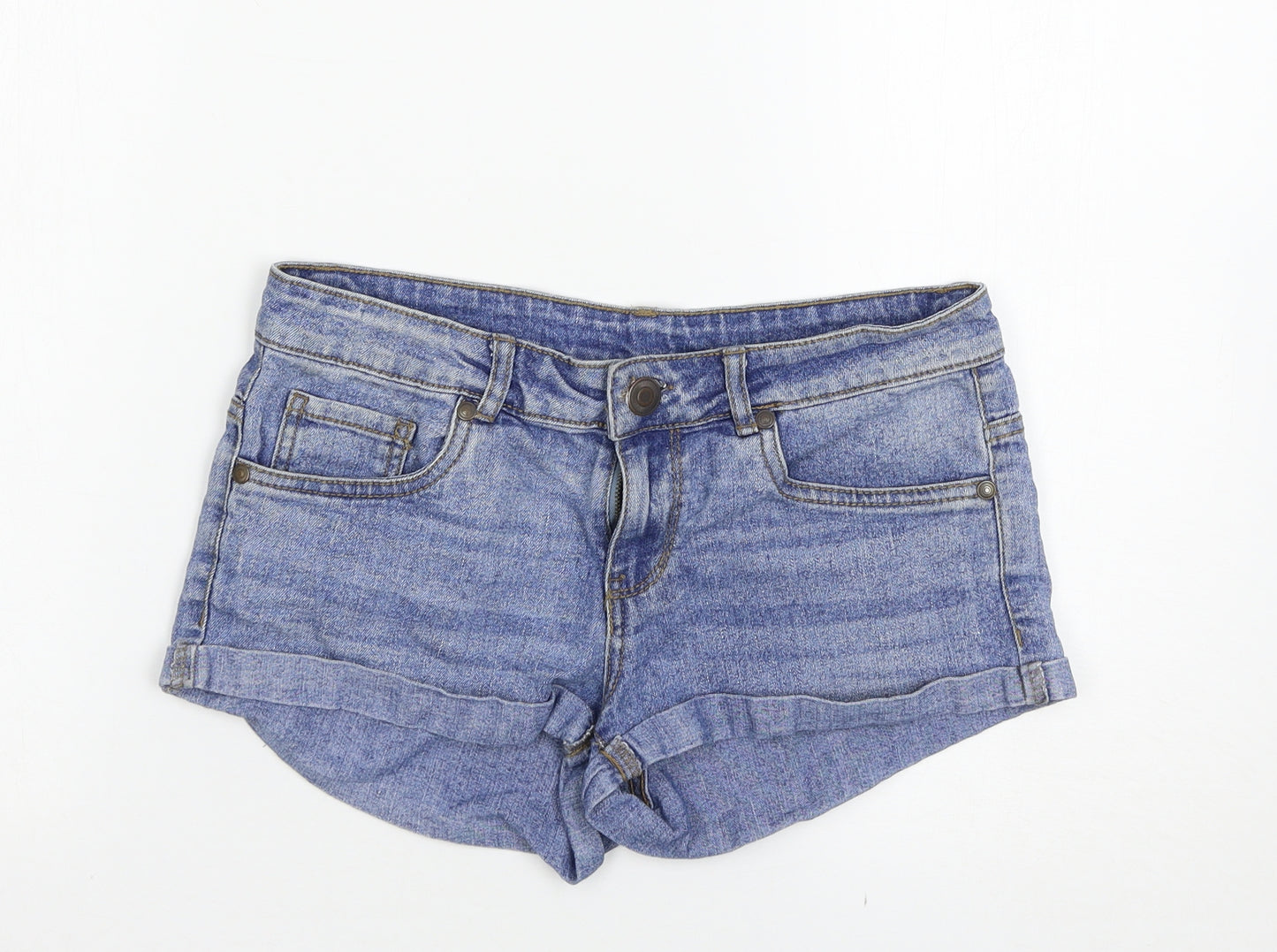 Denim & Co. Womens Blue   Hot Pants Shorts Size 10