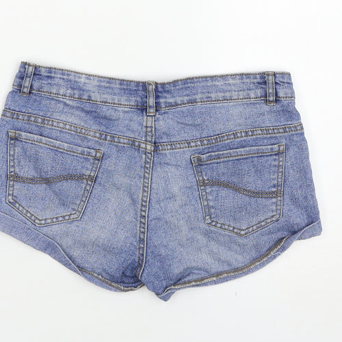 Denim & Co. Womens Blue   Hot Pants Shorts Size 10