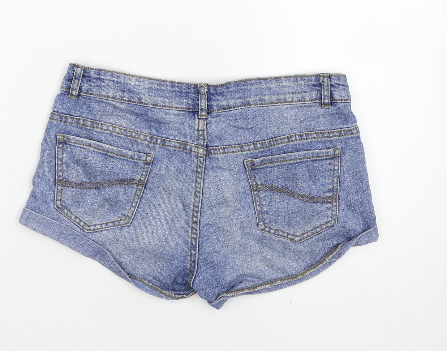 Denim & Co. Womens Blue   Hot Pants Shorts Size 10