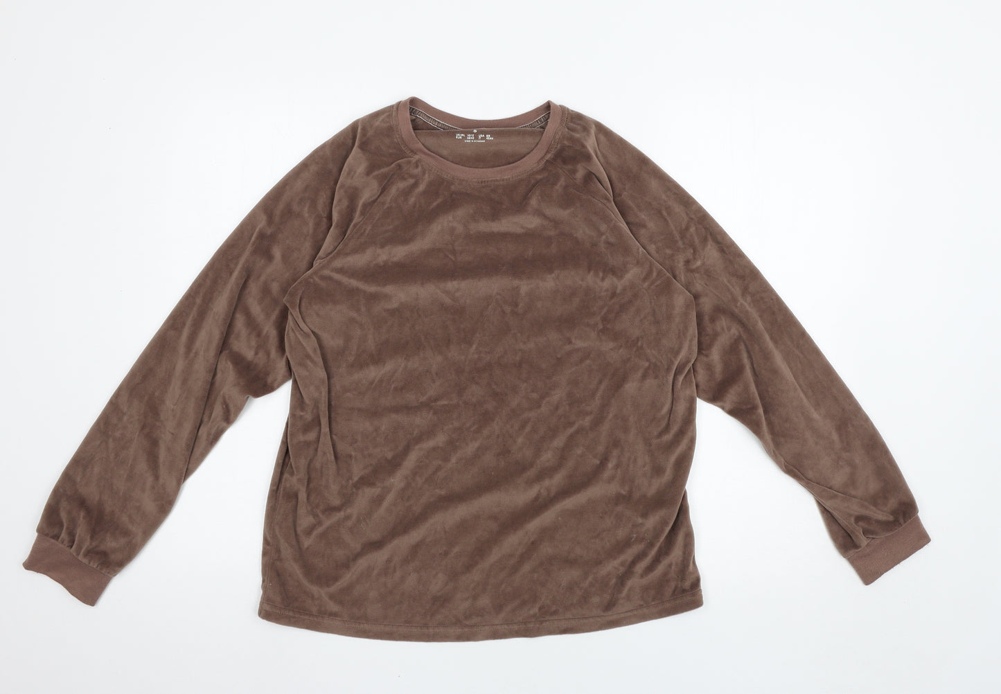Primark Womens Brown Solid  Top Pyjama Top Size S