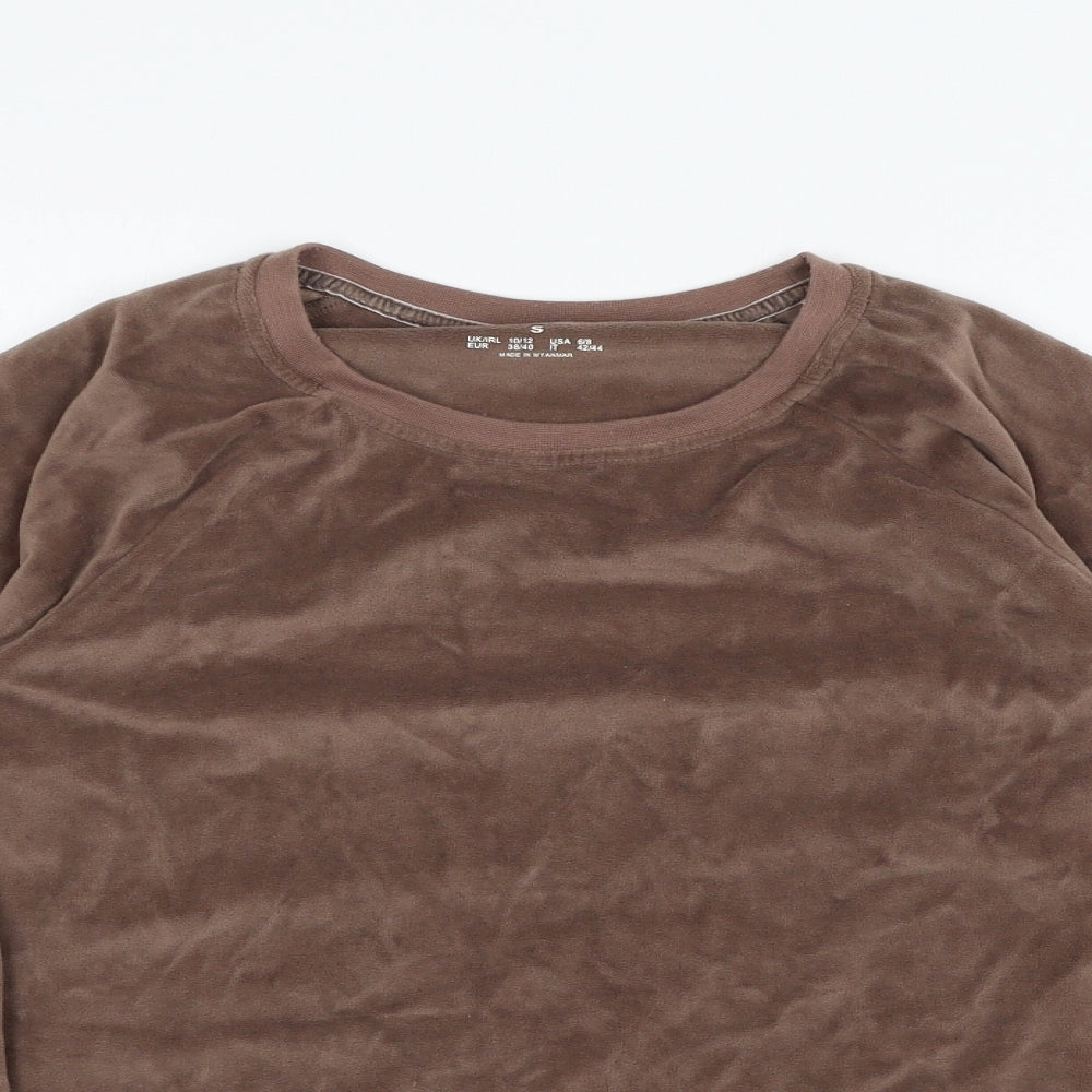 Primark Womens Brown Solid  Top Pyjama Top Size S