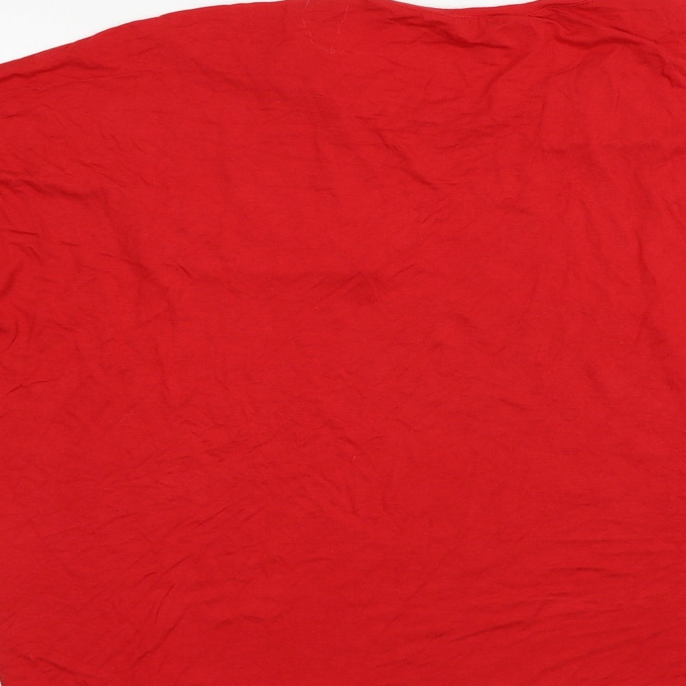 Peacocks Womens Red   Basic T-Shirt Size 14