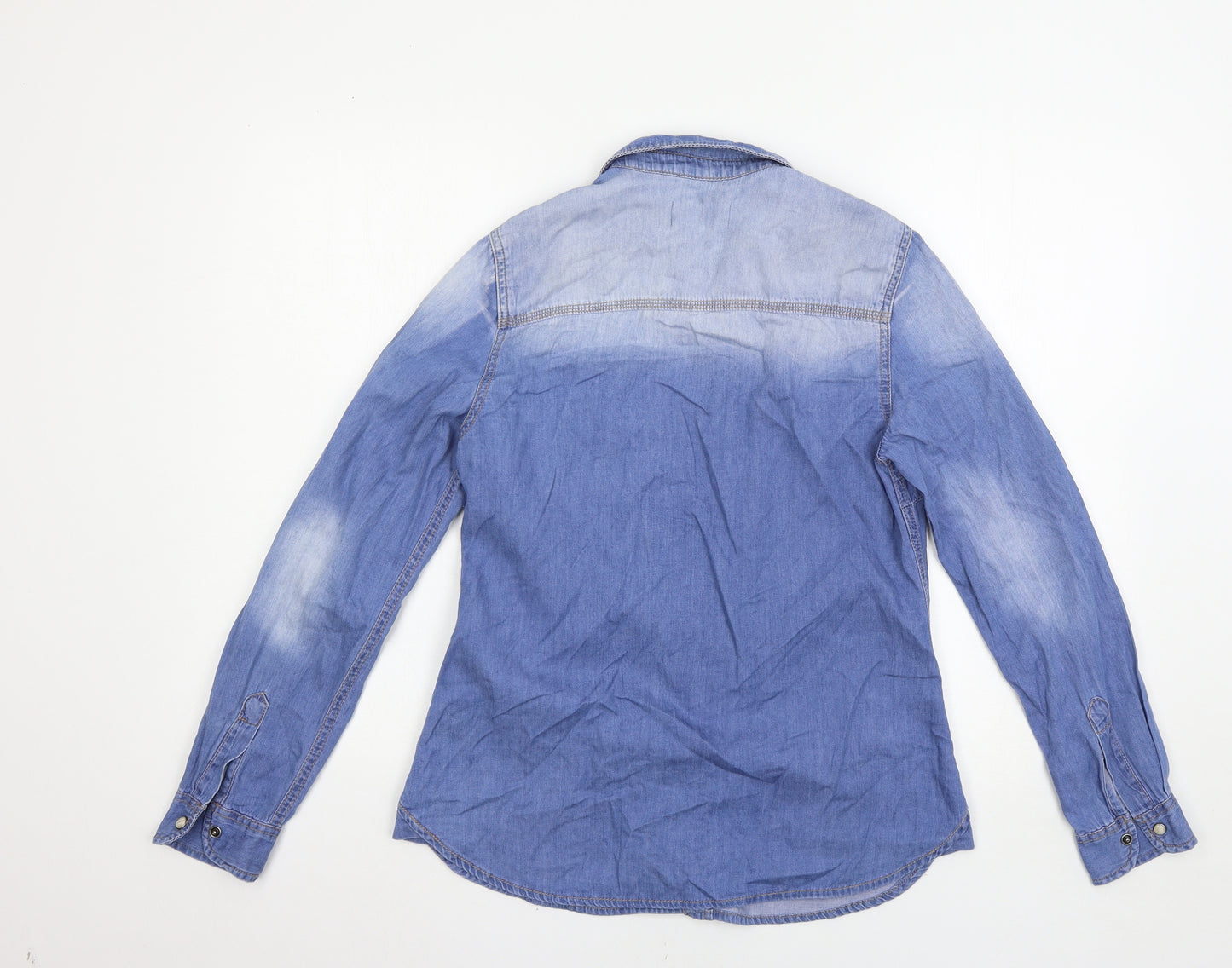 New Look Womens Blue   Basic Button-Up Size 10