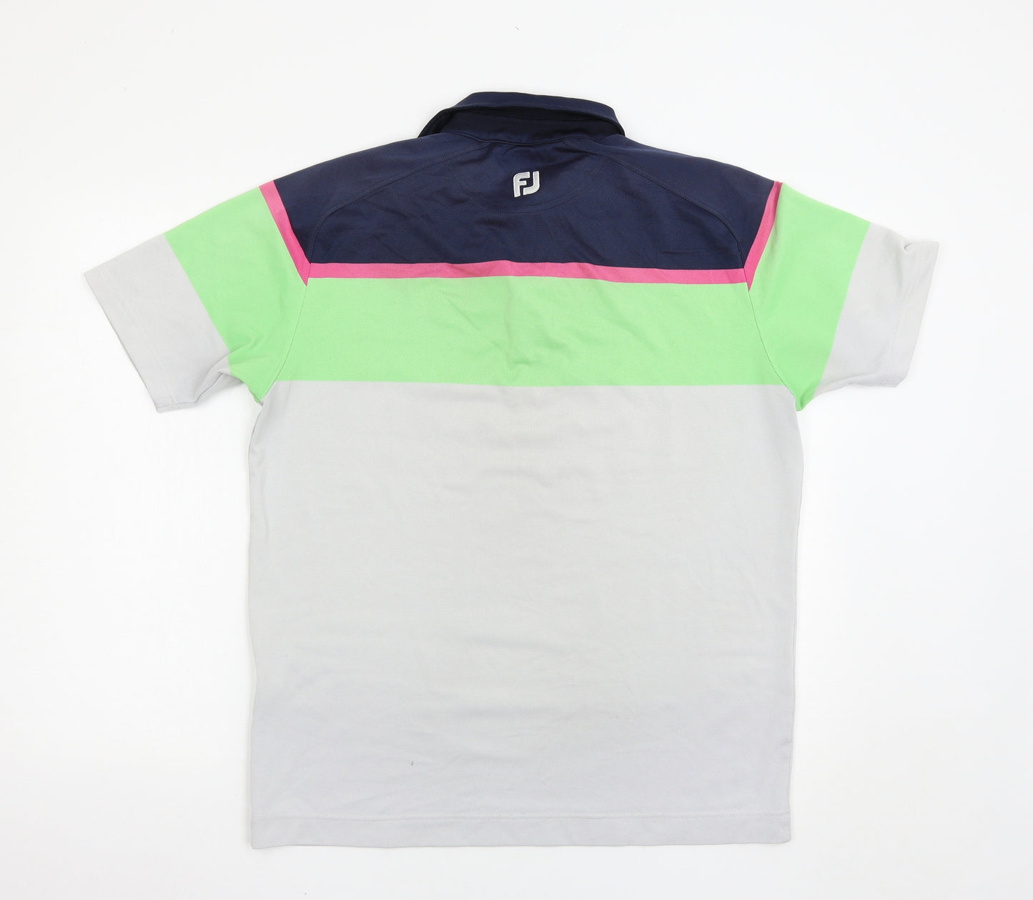 FJ Mens Multicoloured Striped   Polo Size L