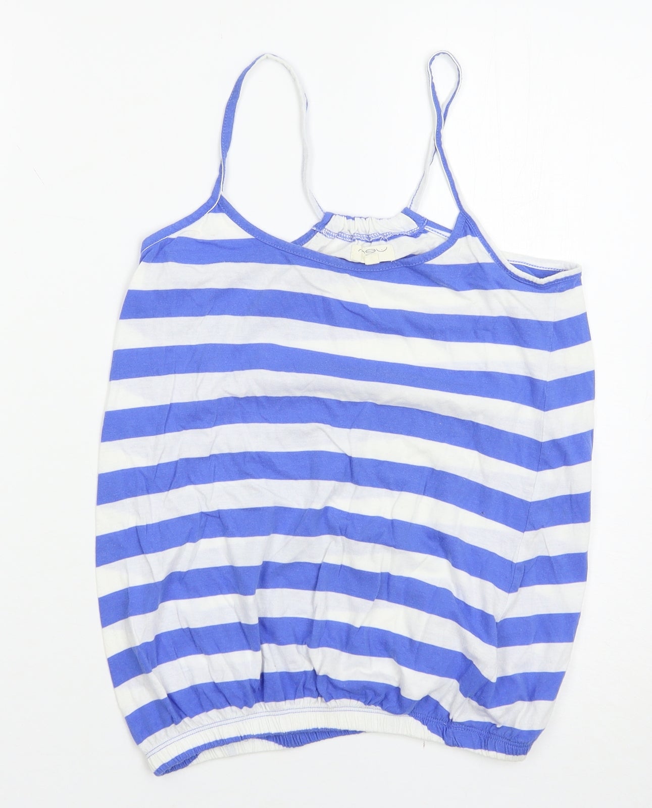 New Look Womens Blue Striped  Basic Tank Size 8
