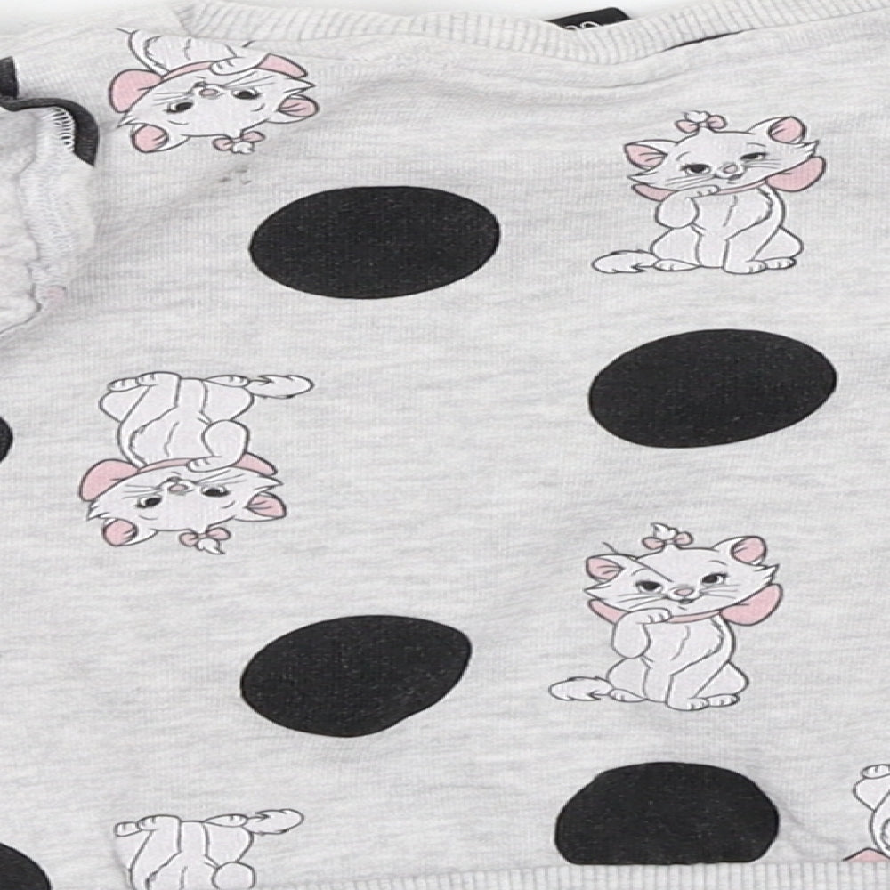 George Girls Grey Polka Dot  Pullover Jumper Size 12-18 Months
