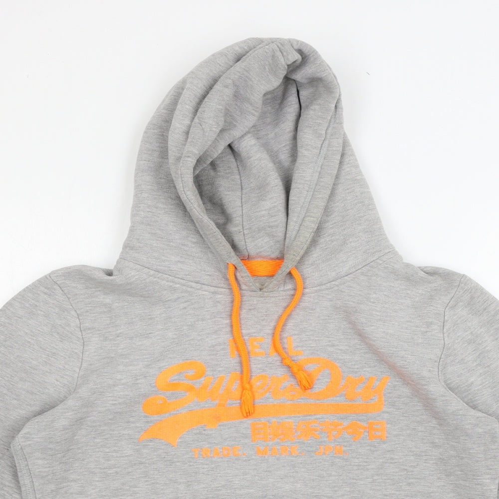 Superdry Womens Grey   Pullover Hoodie Size L