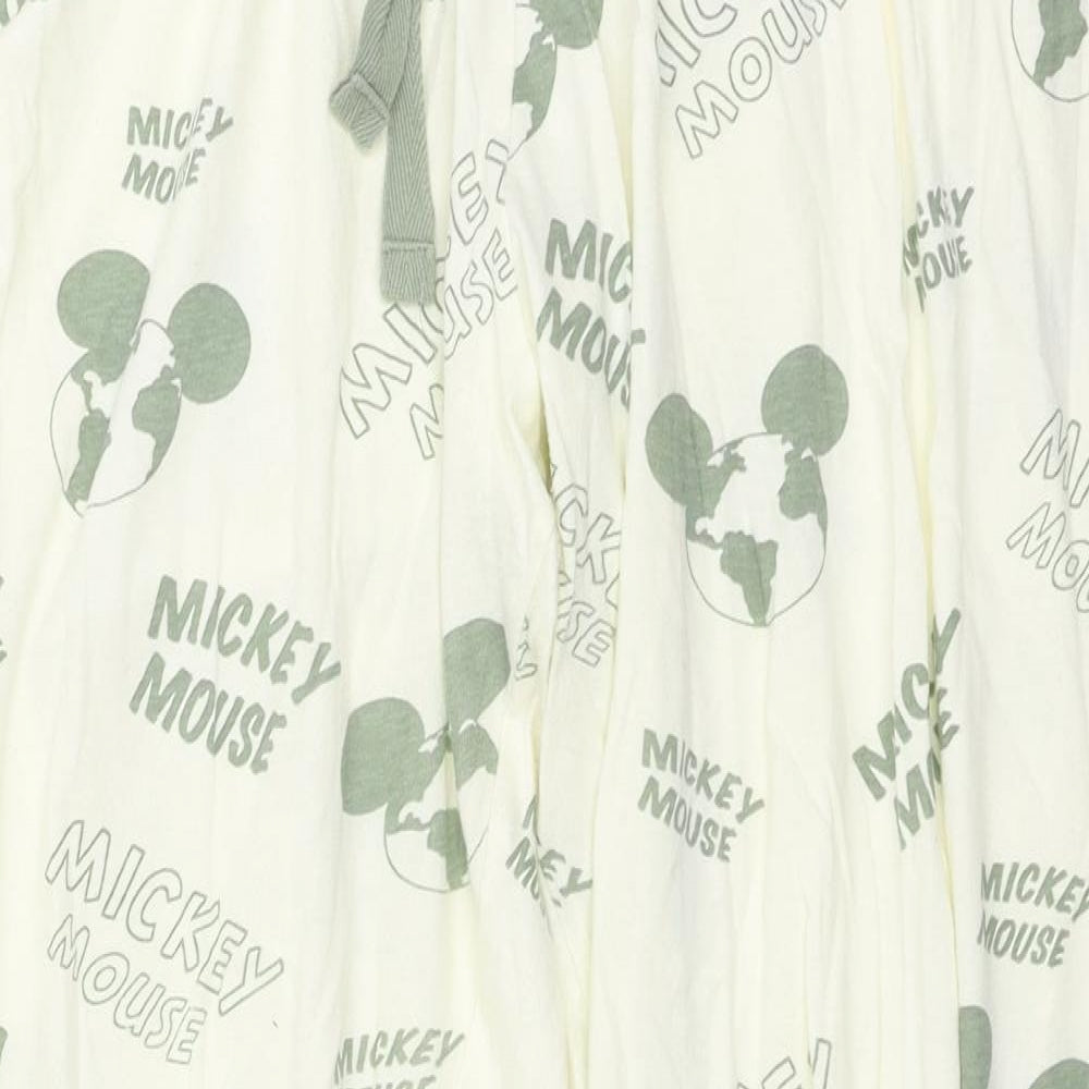 Primark Womens Multicoloured Solid  Capri Pyjama Pants Size L  - Disney, Mickey Mouse