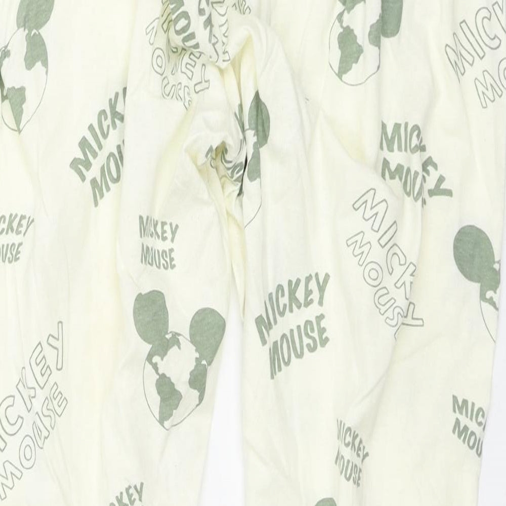 Primark Womens Multicoloured Solid  Capri Pyjama Pants Size L  - Disney, Mickey Mouse