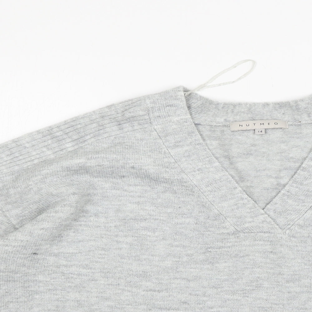 Nutmeg Womens Grey   Pullover Jumper Size 14