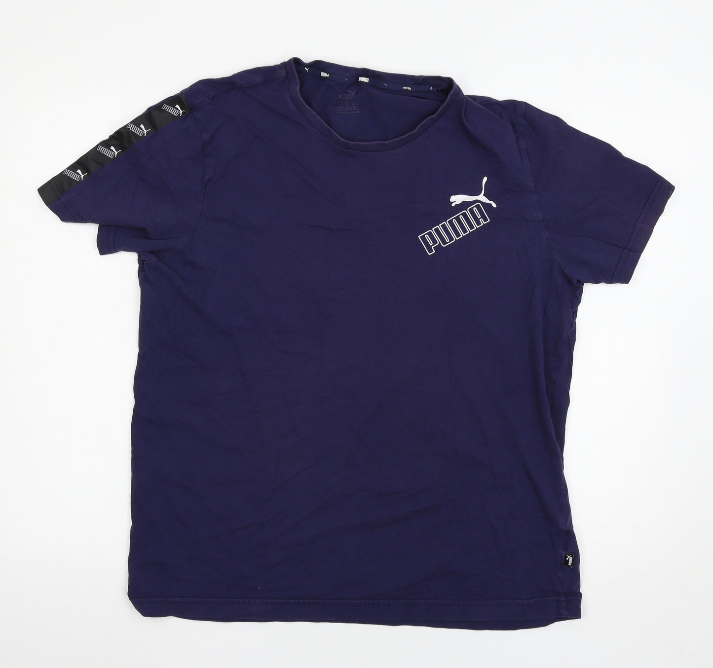 PUMA Mens Blue    T-Shirt Size L