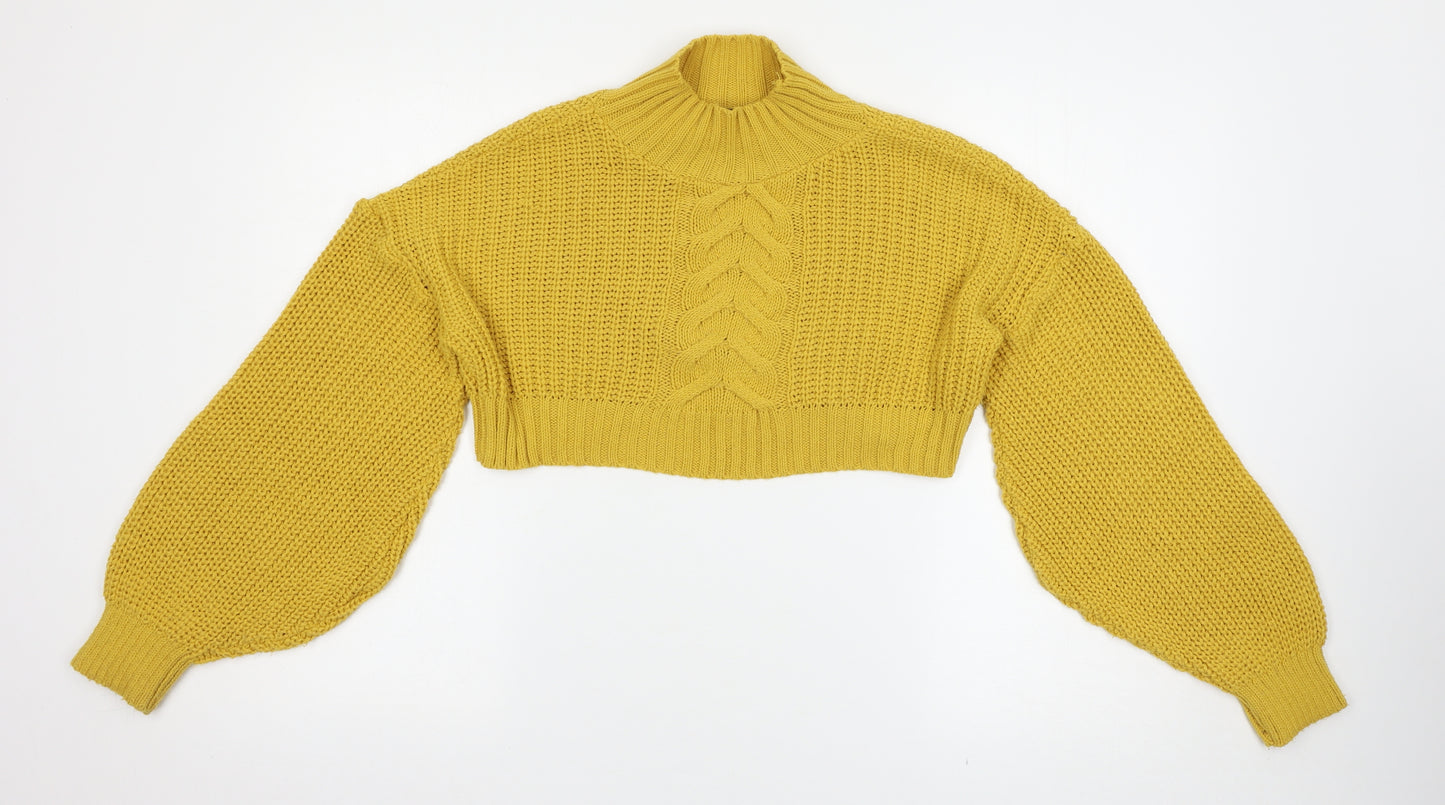 Missguided Womens Yellow   Pullover Jumper Size 6
