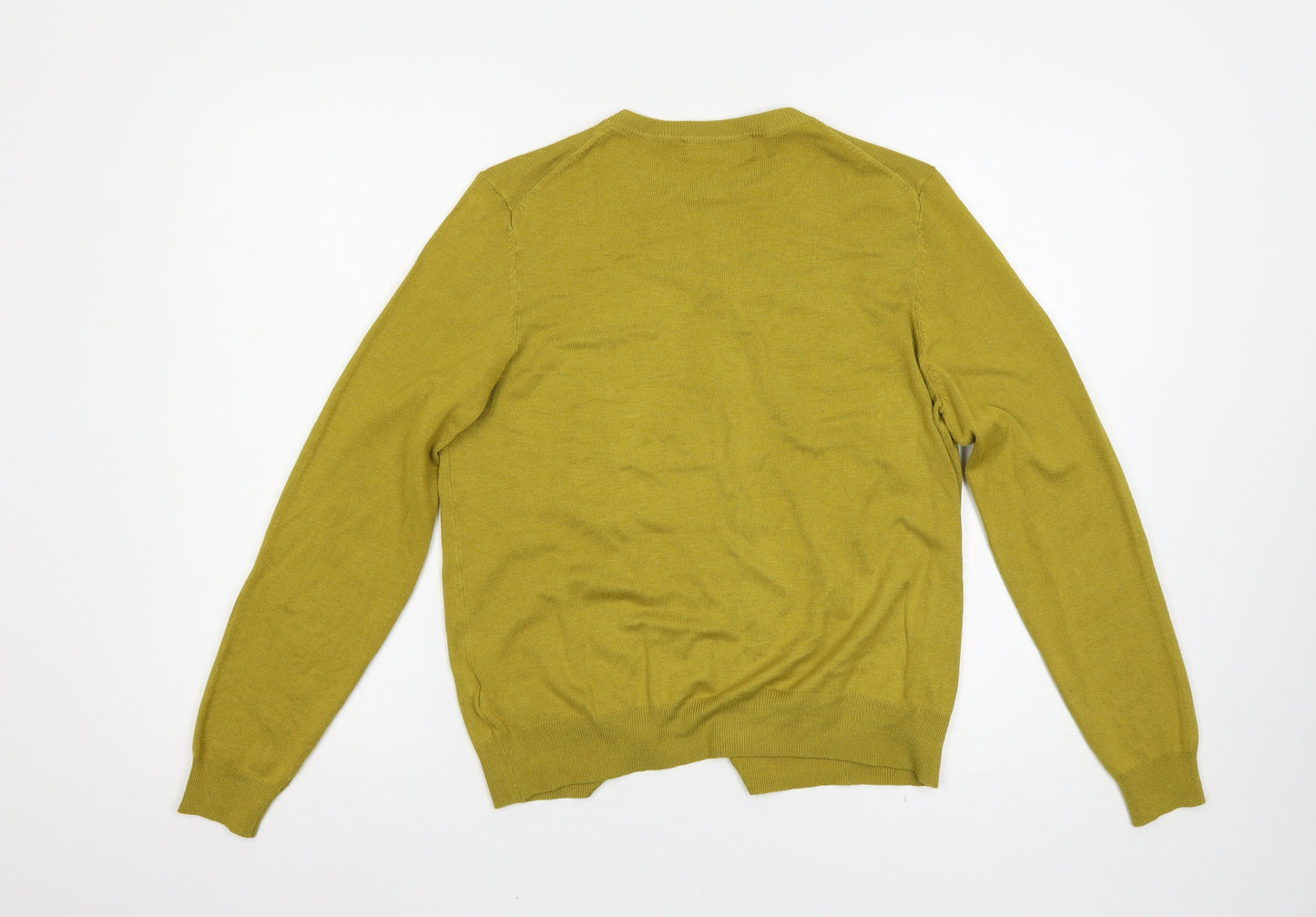 Marks and Spencer Womens Yellow   Cardigan Jumper Size 14