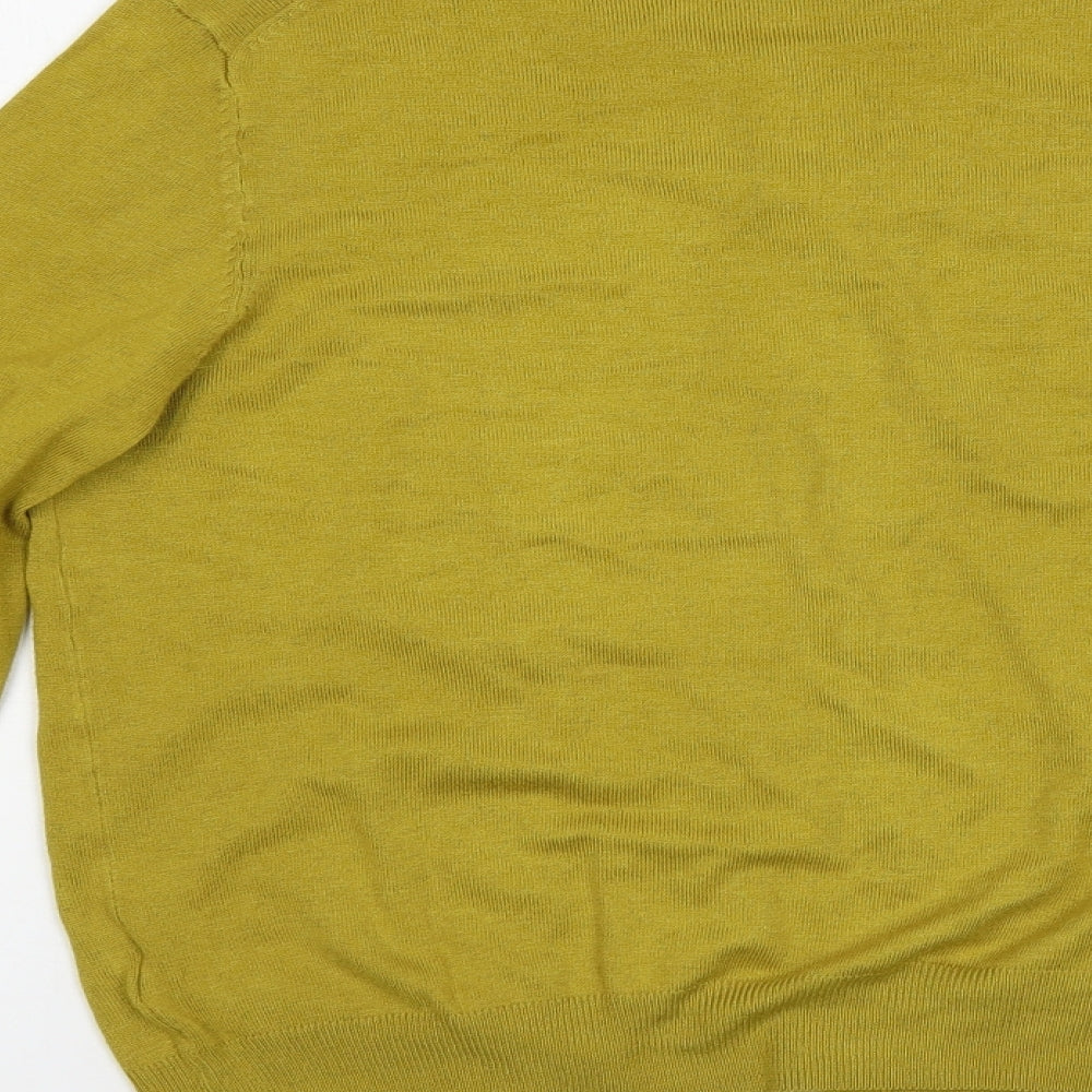 Marks and Spencer Womens Yellow   Cardigan Jumper Size 14