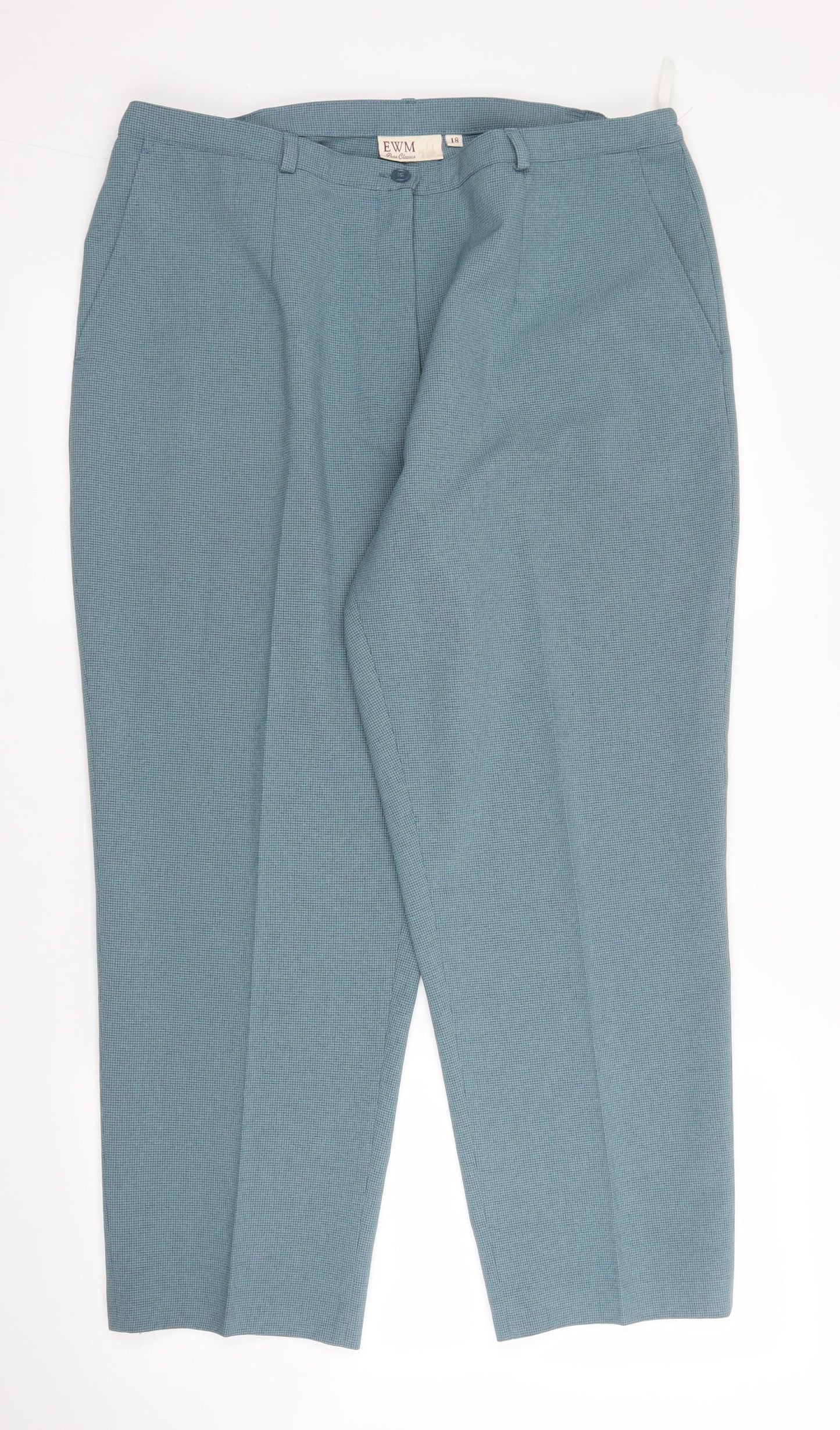 EWM Womens Blue   Capri Trousers Size 18 L26 in