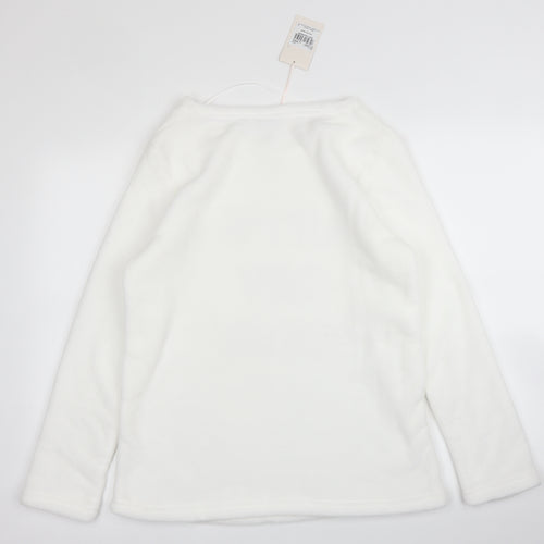 TU Womens White   Pullover Jumper Size 10  - PJ top
