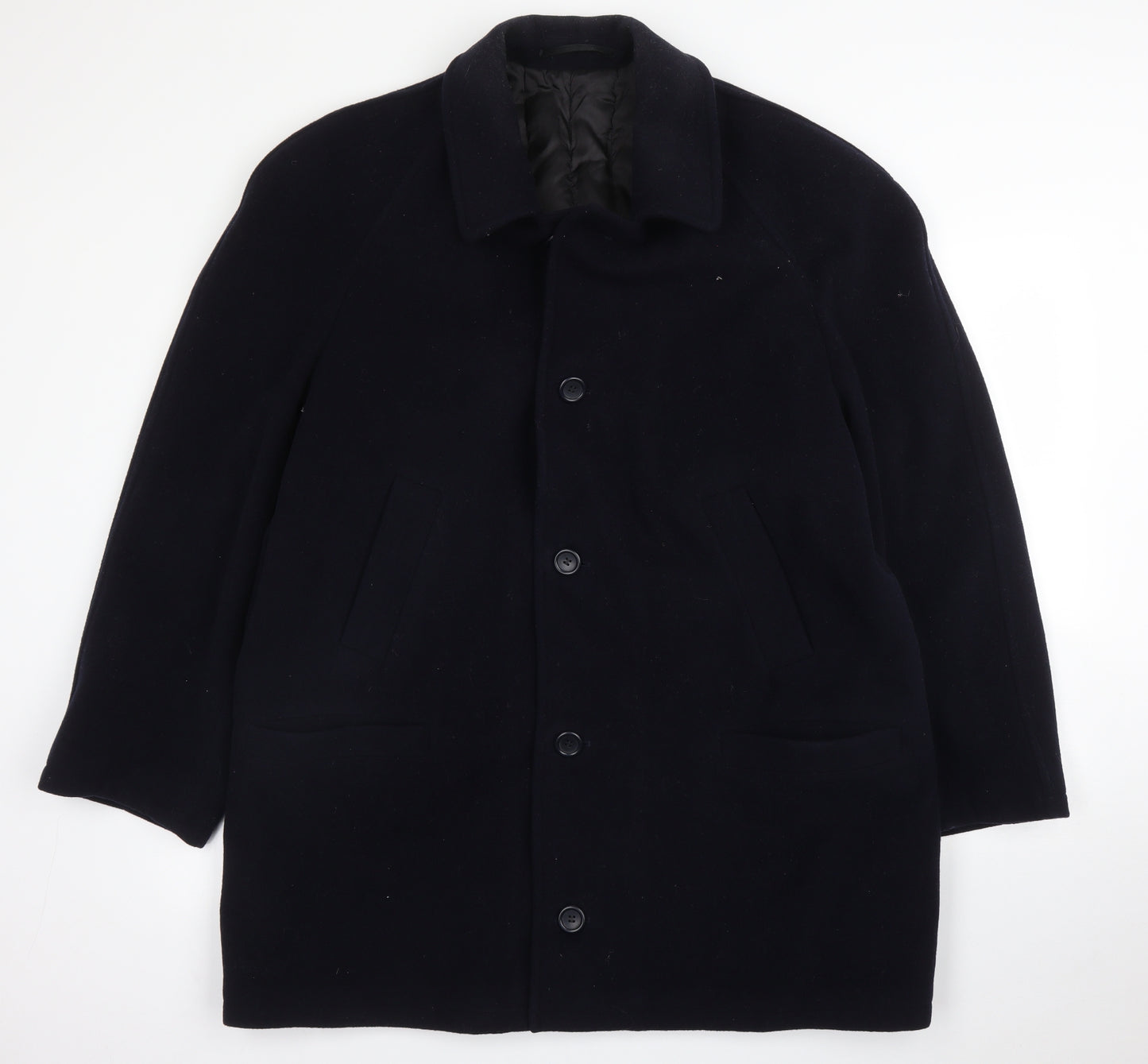 Preworn Mens Blue   Overcoat Coat Size XL
