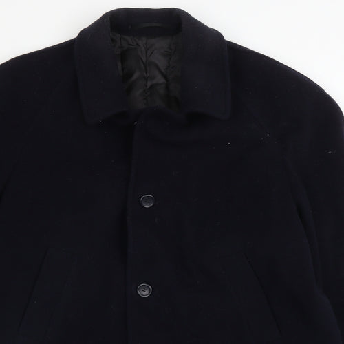 Preworn Mens Blue   Overcoat Coat Size XL