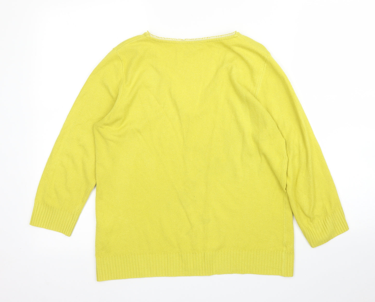 Per Una Womens Yellow   Pullover Jumper Size 14