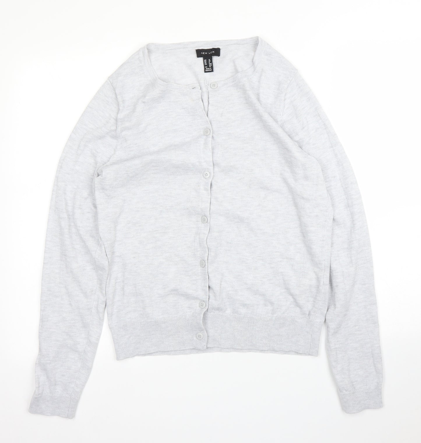 New Look Womens Grey   Cardigan Jumper Size 12