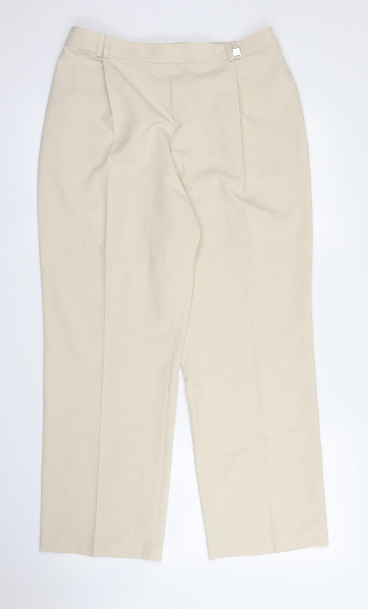 M&S Womens Beige Capri Trousers Size 16 L27 in