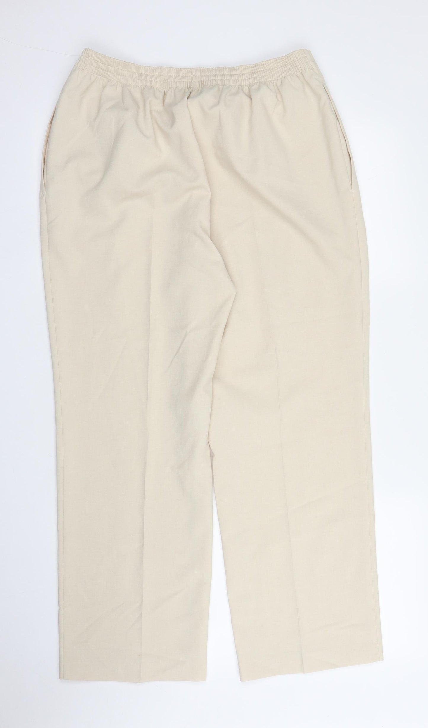 M&S Womens Beige   Capri Trousers Size 16 L27 in