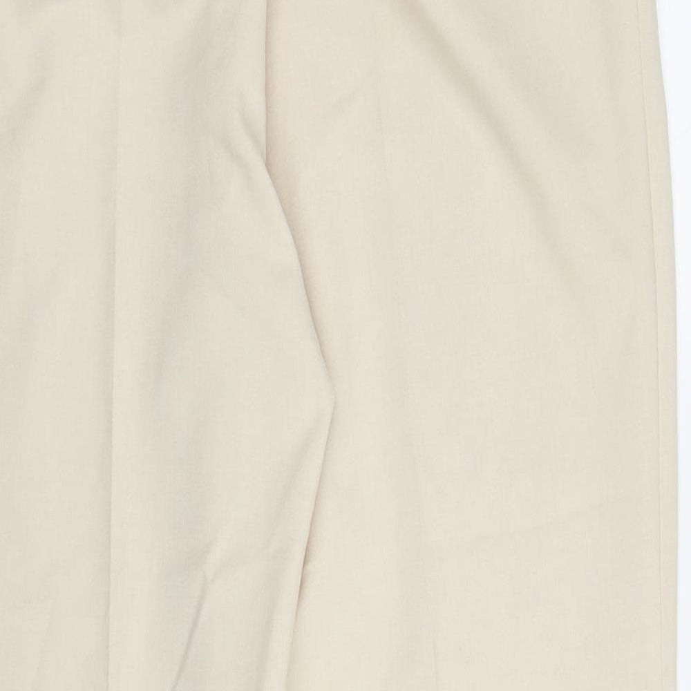 M&S Womens Beige   Capri Trousers Size 16 L27 in