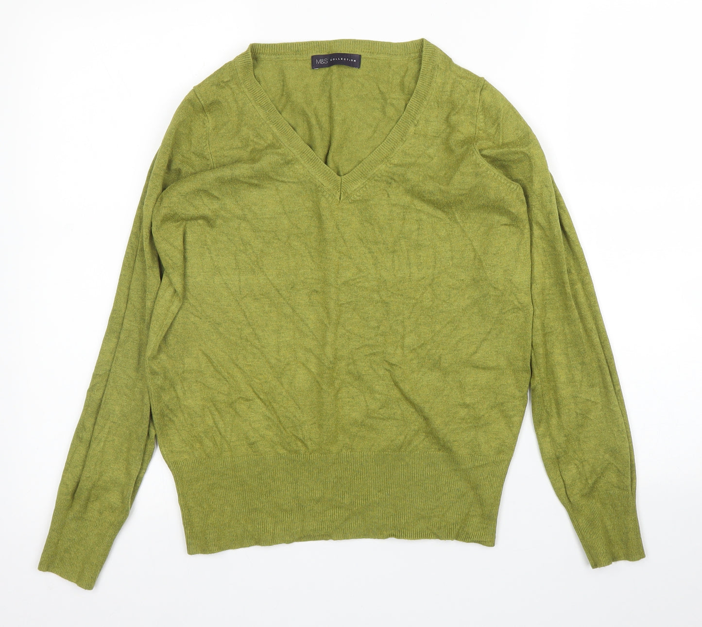 M&S Womens Green   Pullover Jumper Size 10