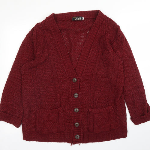 Oyisis Womens Purple   Cardigan Jumper Size M