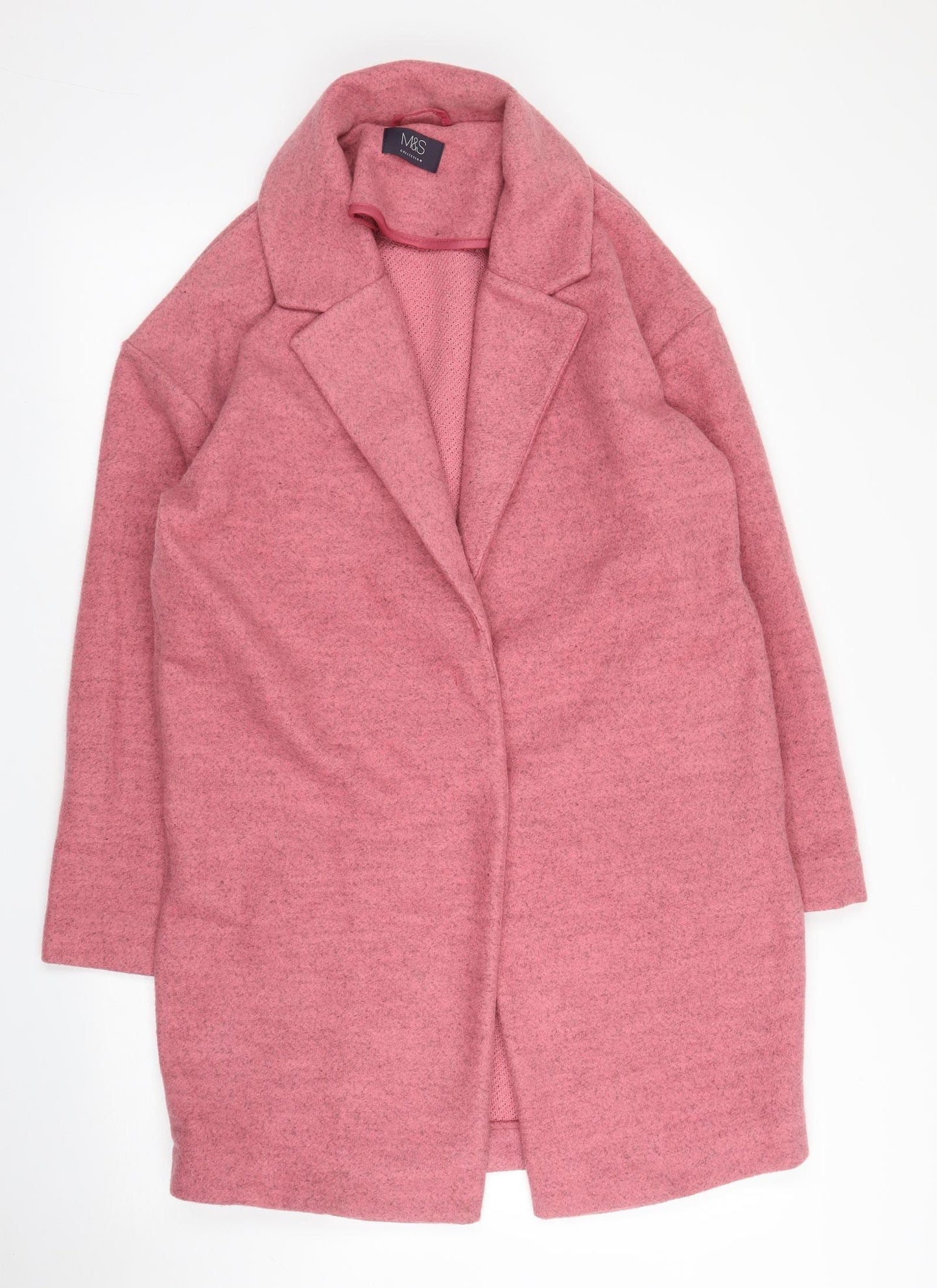 M&S Womens Pink   Overcoat Coat Size 10