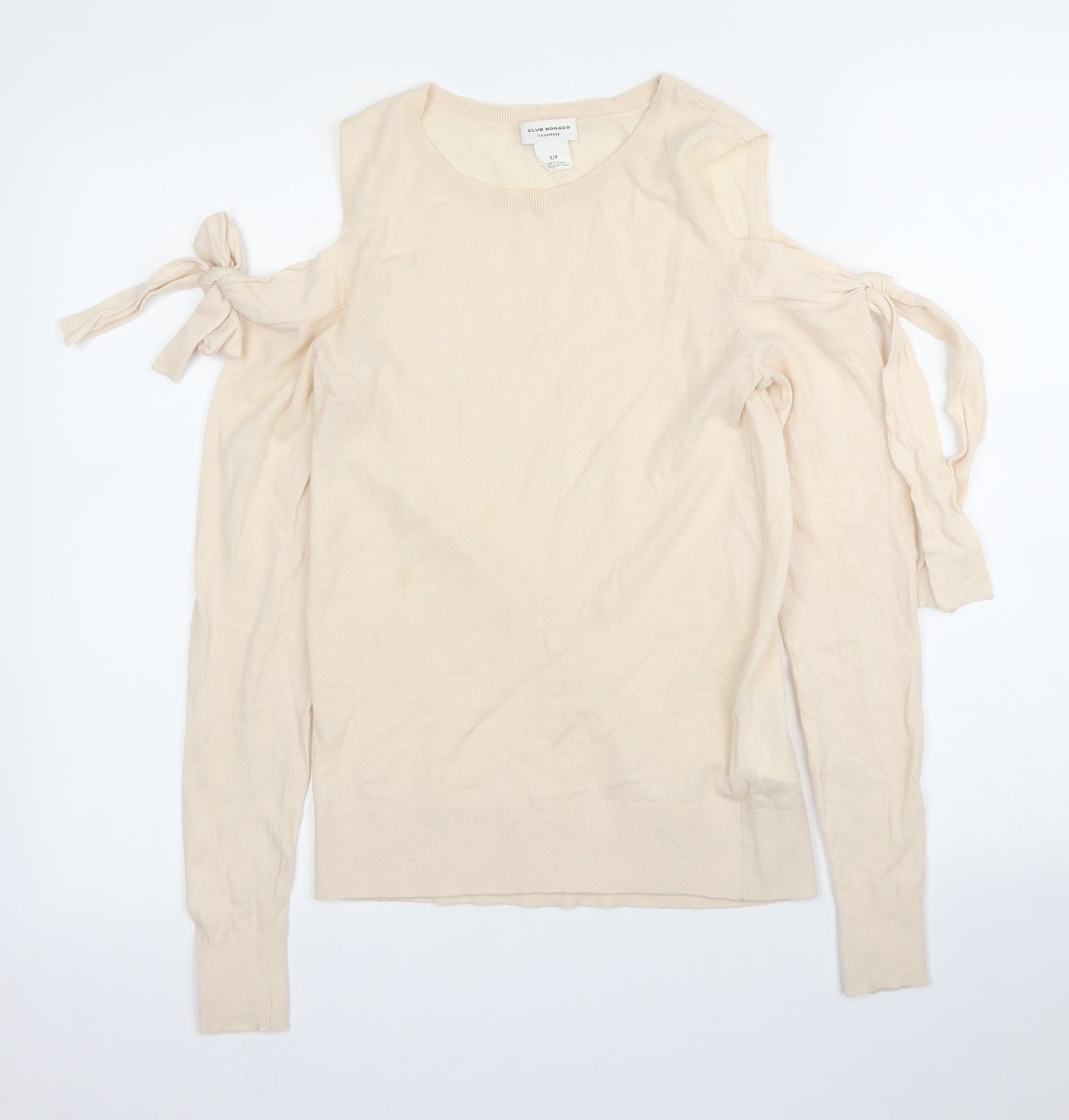 Club Monaco Womens Beige   Pullover Jumper Size S