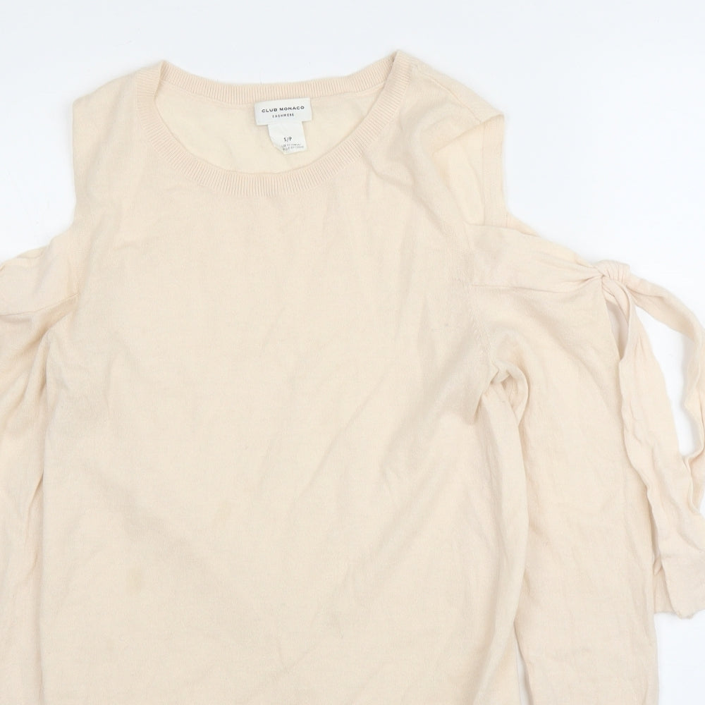 Club Monaco Womens Beige   Pullover Jumper Size S
