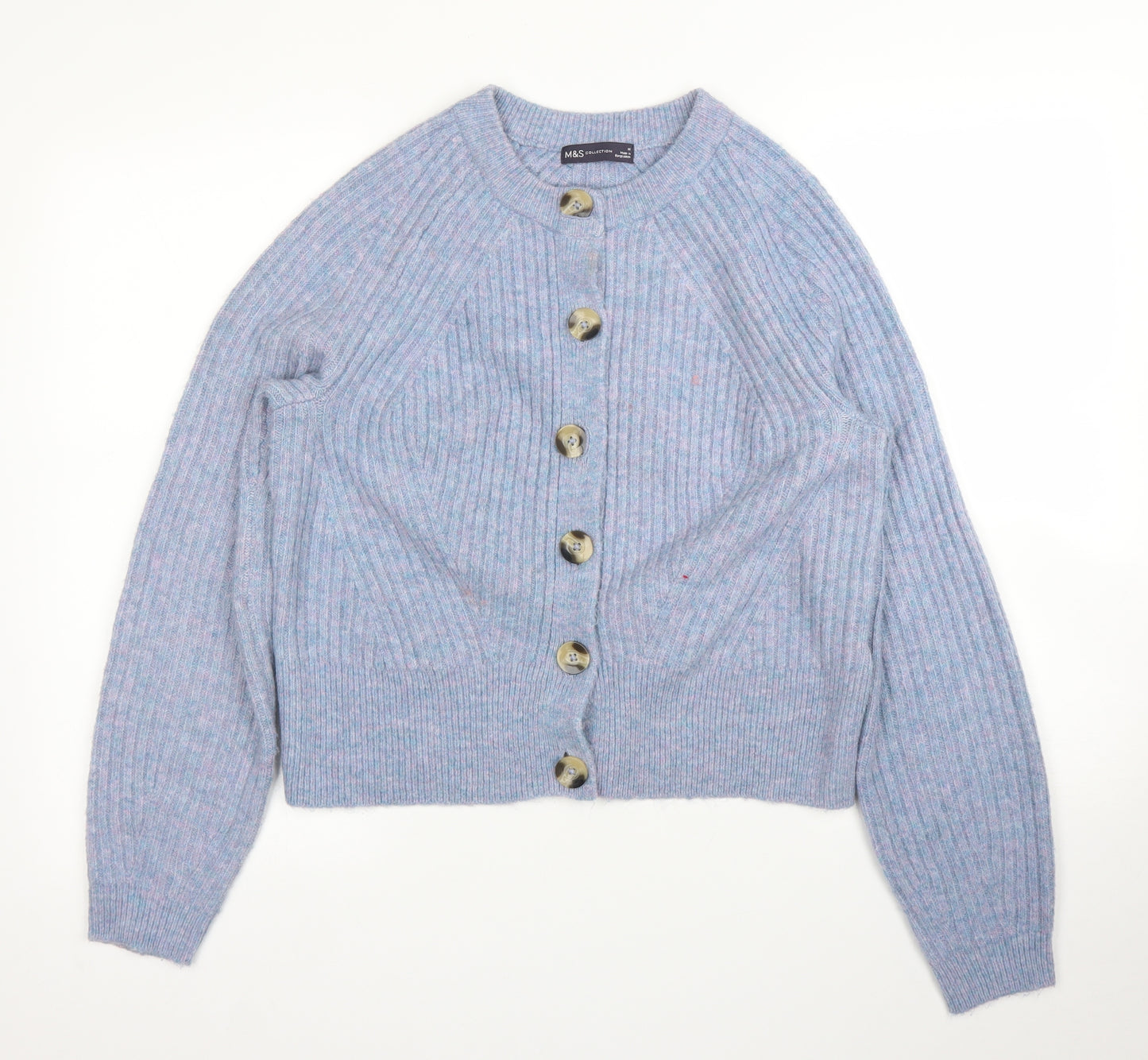 M&S Womens Blue   Cardigan Jumper Size M