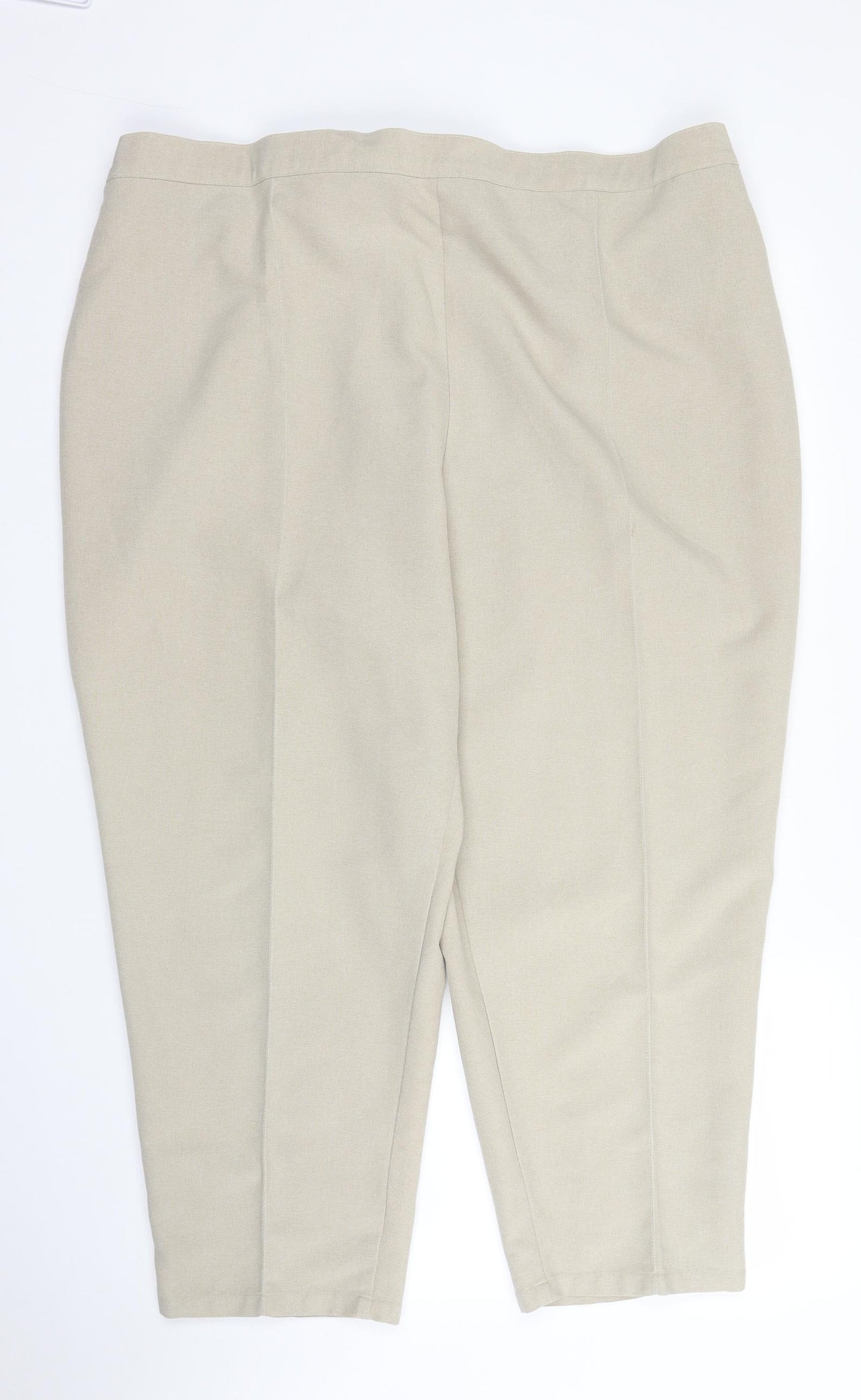 essence Womens Beige   Capri Trousers Size 24 L25 in