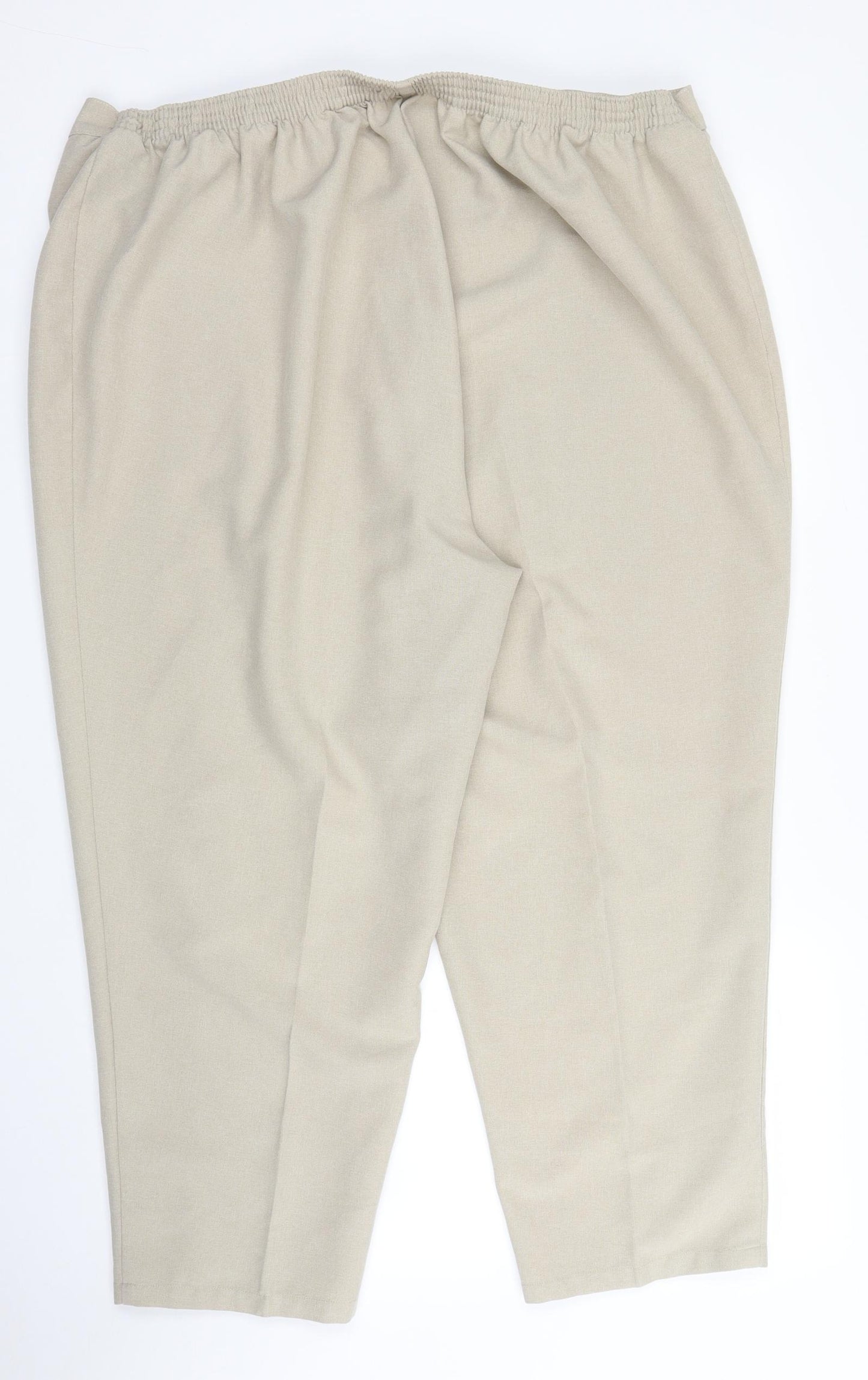 essence Womens Beige   Capri Trousers Size 24 L25 in