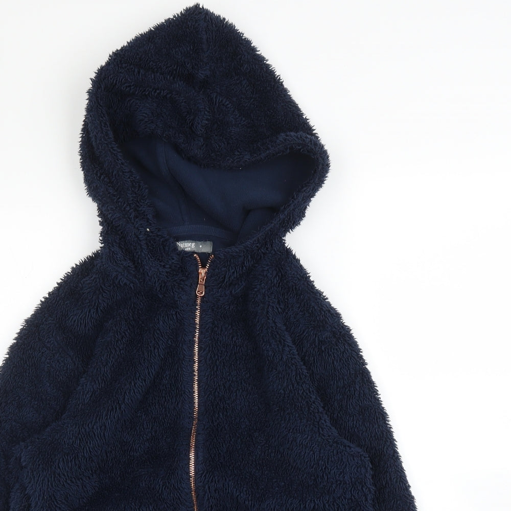 Nutmeg Womens Blue   Full Zip Hoodie Size 8