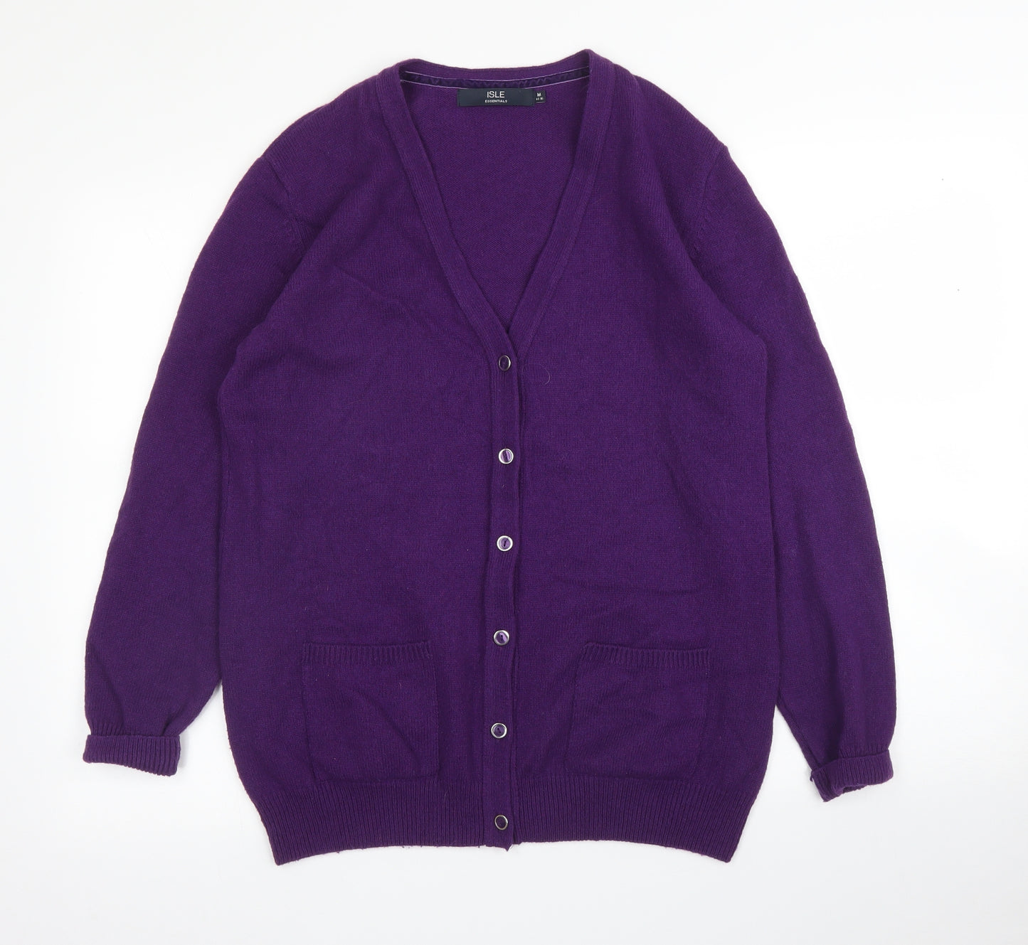 Isle Womens Purple   Cardigan Jumper Size M