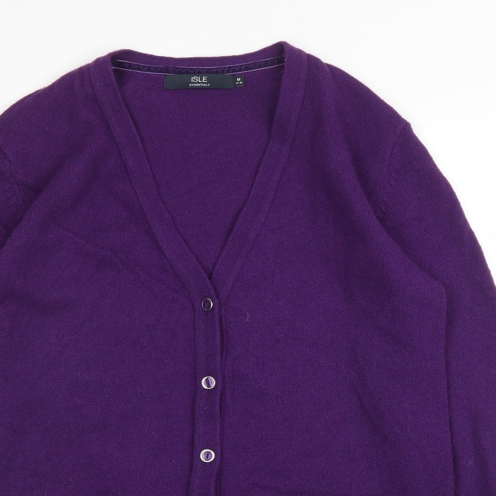 Isle Womens Purple   Cardigan Jumper Size M