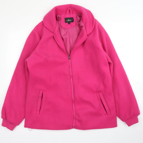 Jess Womens Pink  Fleece Full Zip Jumper Size S