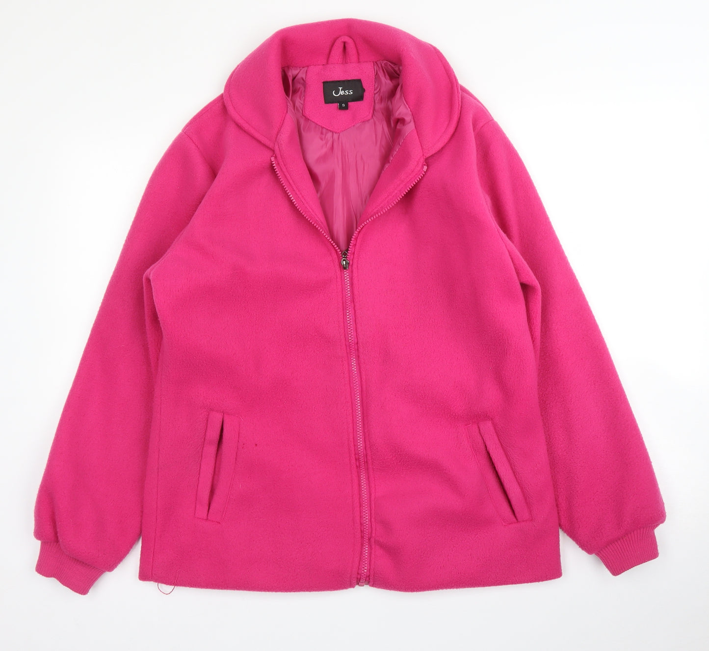Jess Womens Pink  Fleece Full Zip Jumper Size S