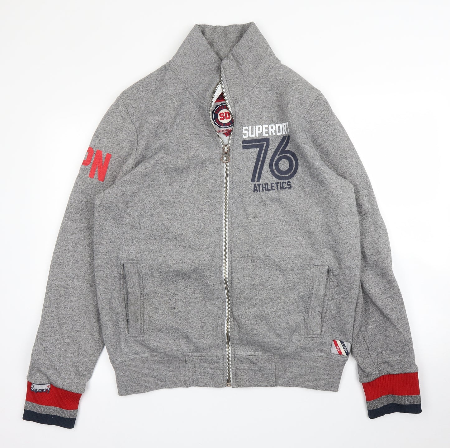 Superdry Mens Grey   Full Zip Jumper Size 2XL