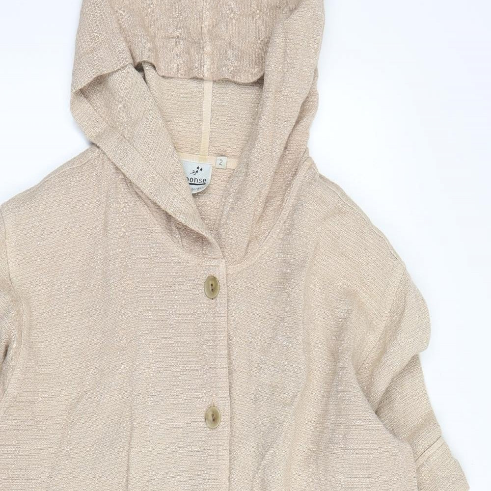 Response Womens Beige   Cardigan Hoodie Size L